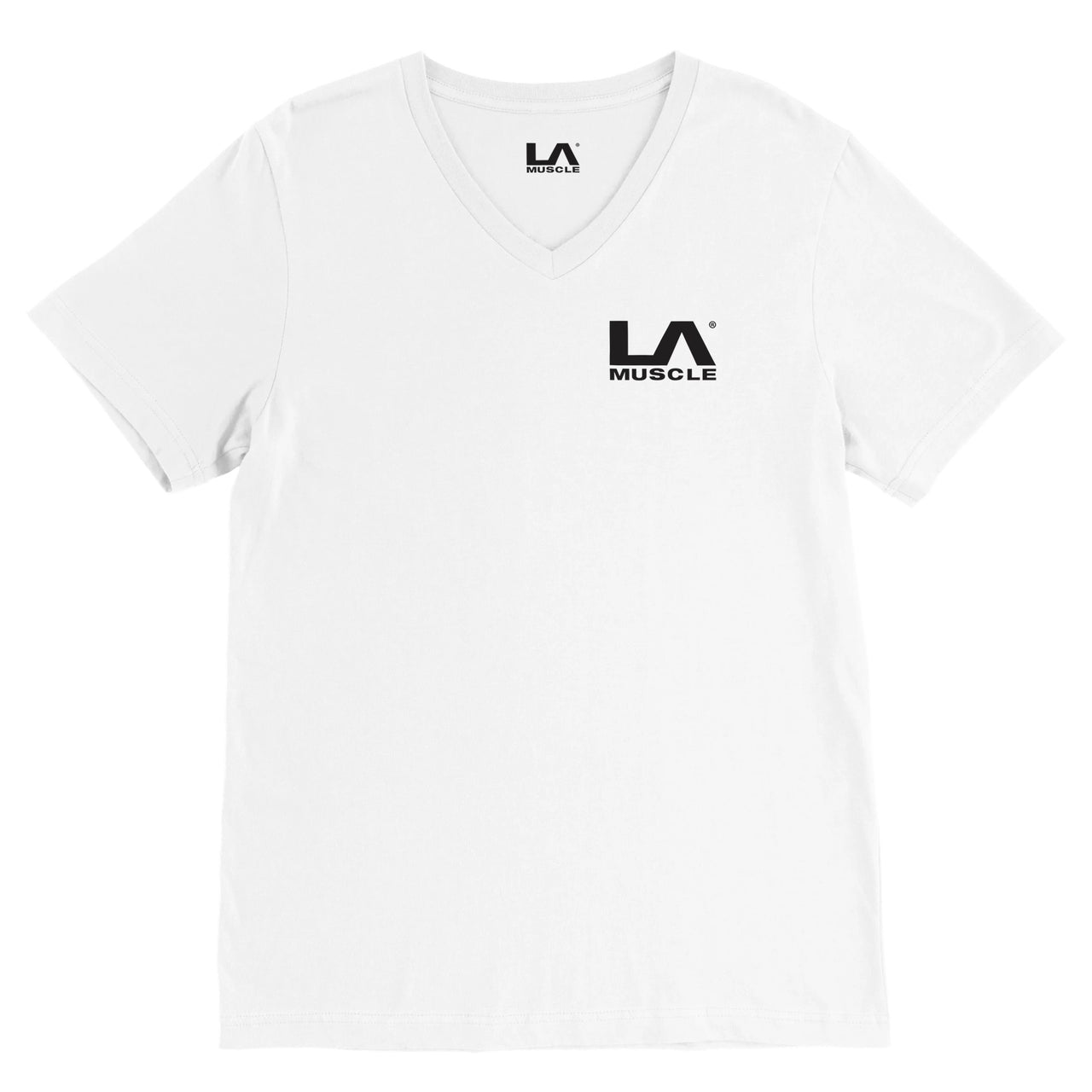 LA MUSCLE Black Logo Official Premium Unisex V-Neck T-shirt