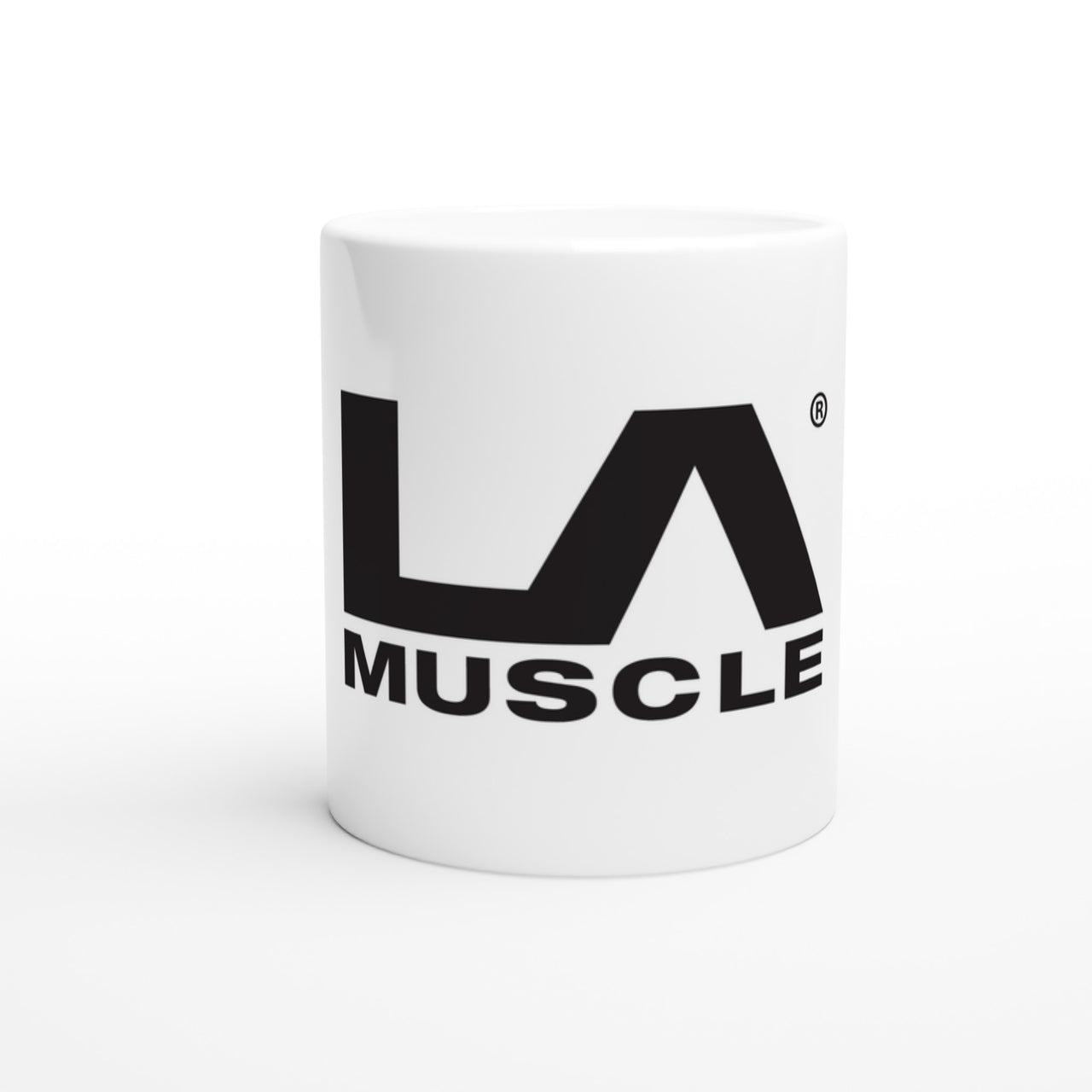 LA MUSCLE White 11oz Ceramic Mug