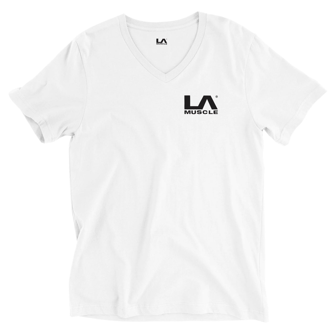 LA MUSCLE Black Logo Official Premium Unisex V-Neck T-shirt